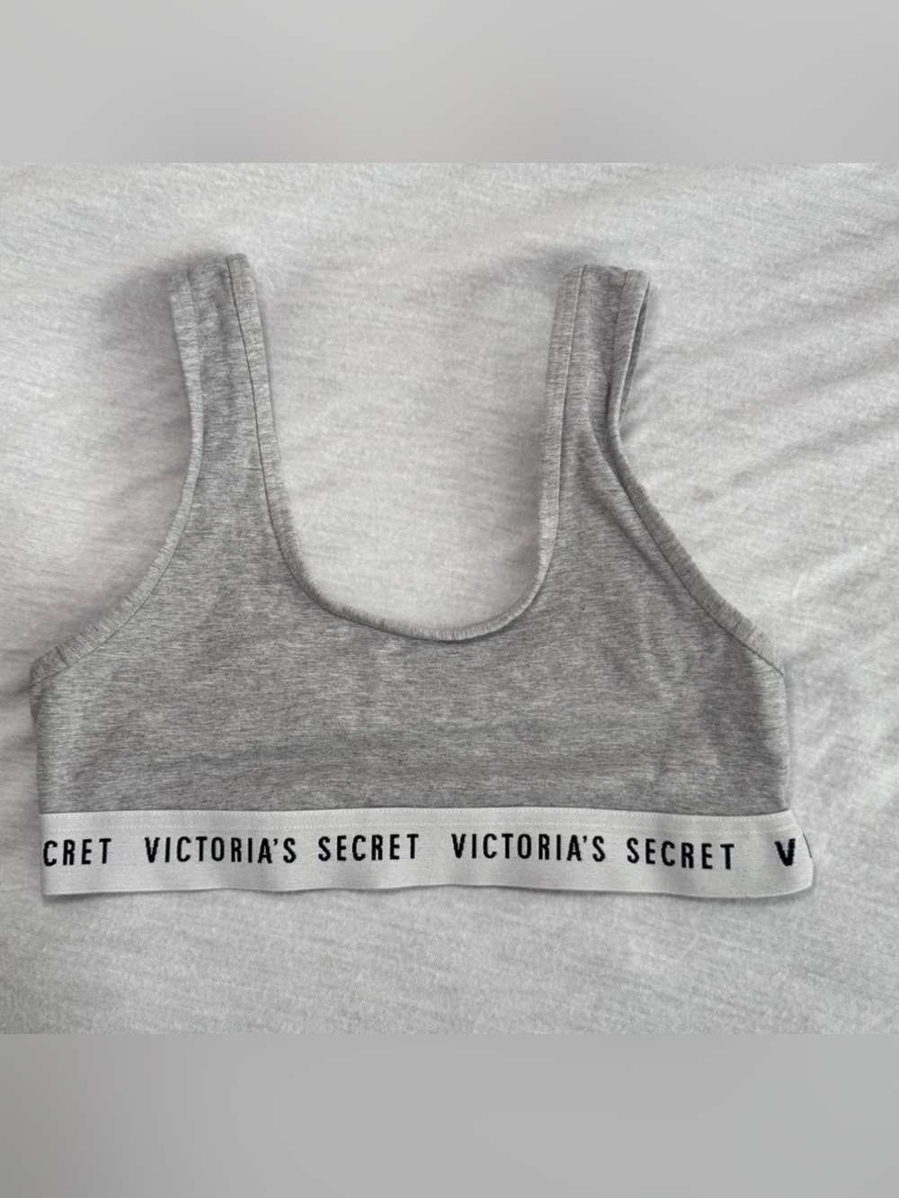 Victoria's Secret Gray Logo Bralette - Light Gray